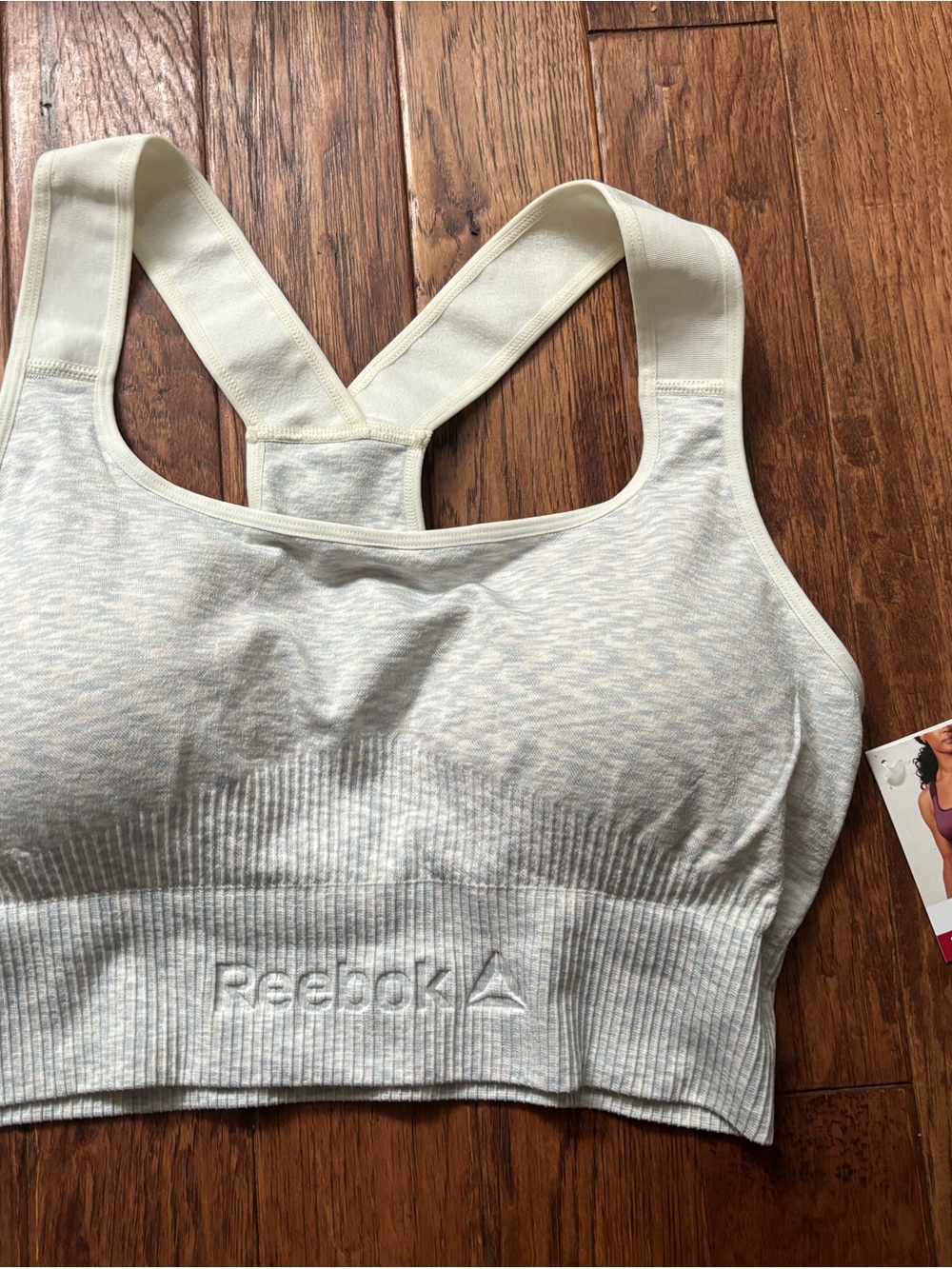 Reebok XL Cream Seamless Bra Cups No Wire Wirefree